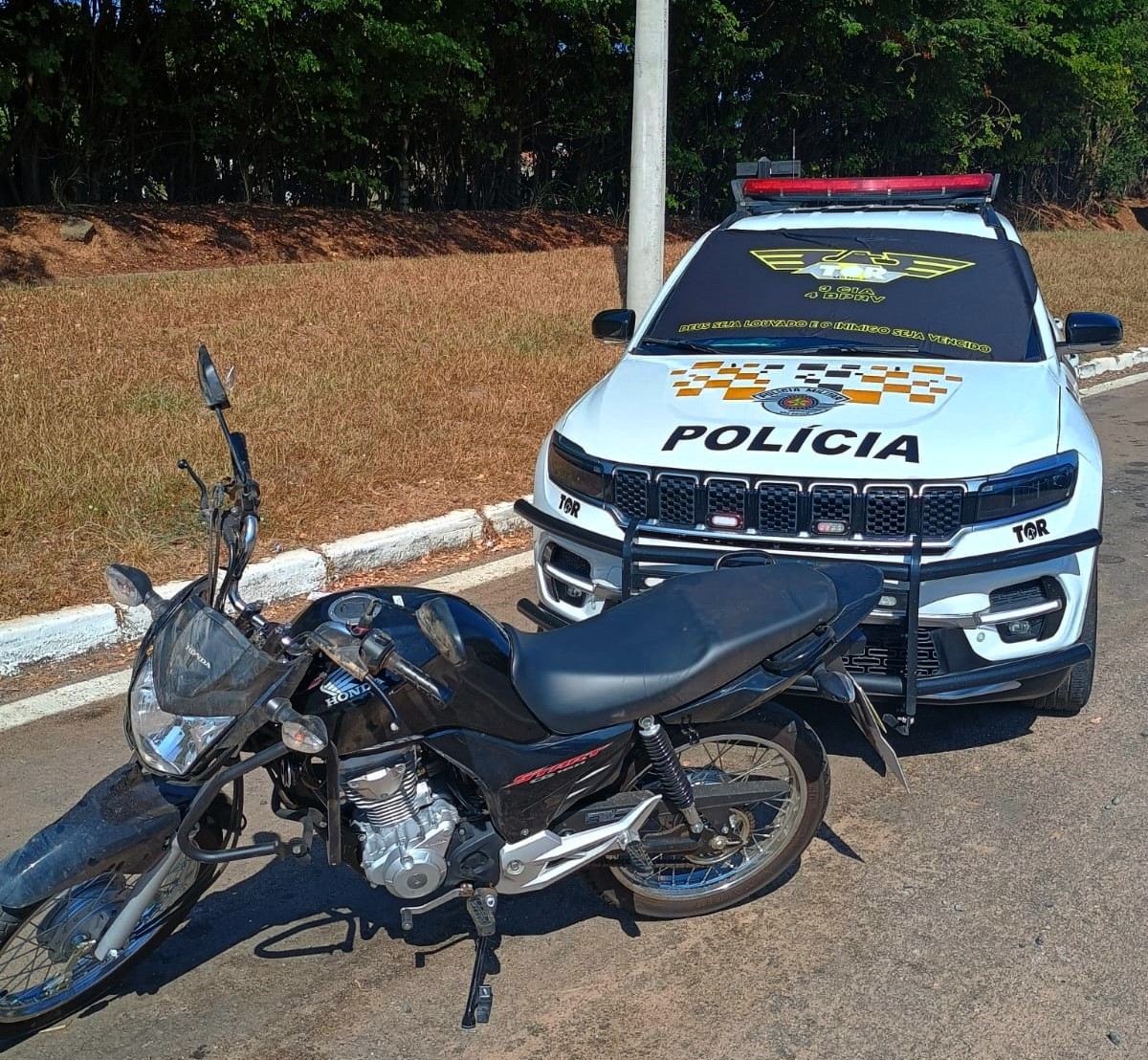 Dupla em moto furtada é detida após acidente em rodovia de Hortolândia