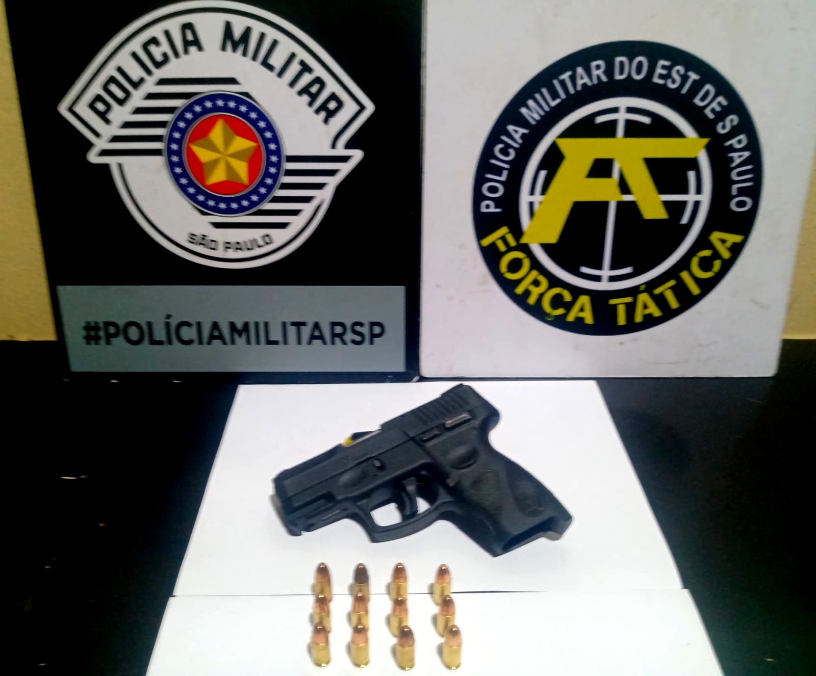 Força Tática flagra suspeito com pistola 9mm em Leme