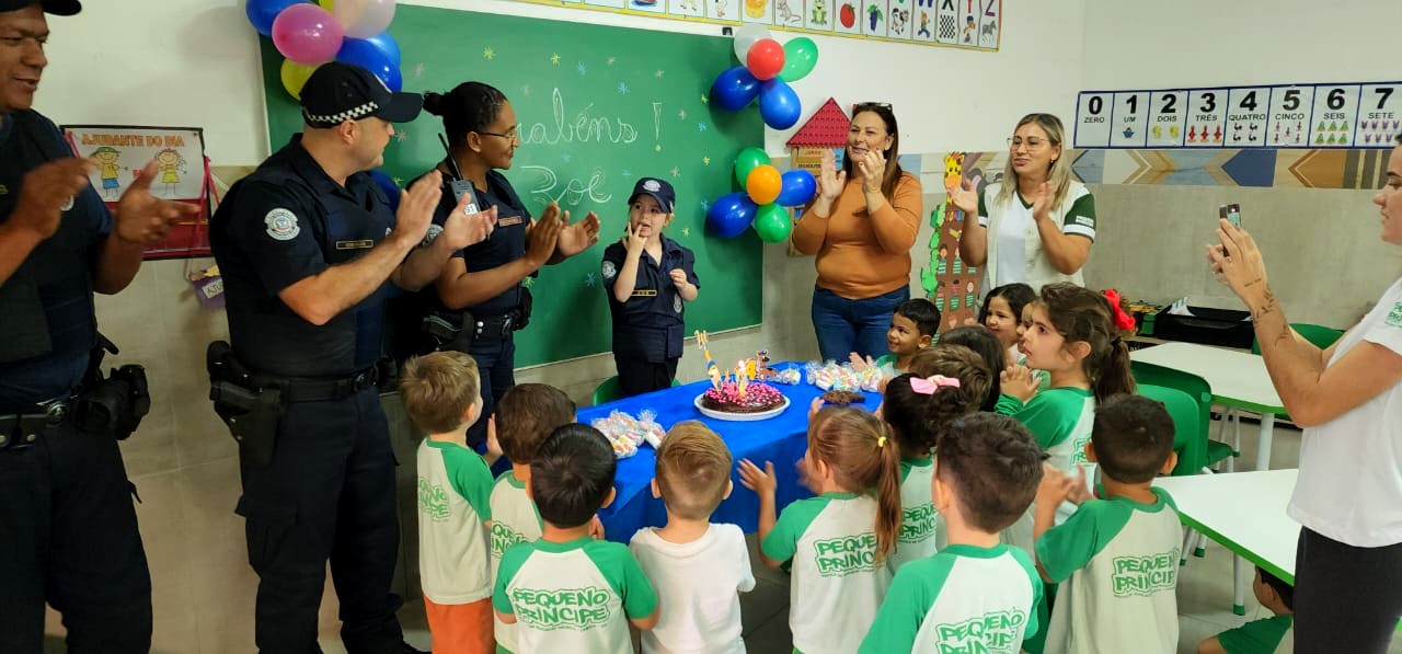 Guarda Civil Municipal de Limeira realiza sonho de aniversário para menina de 4 anos