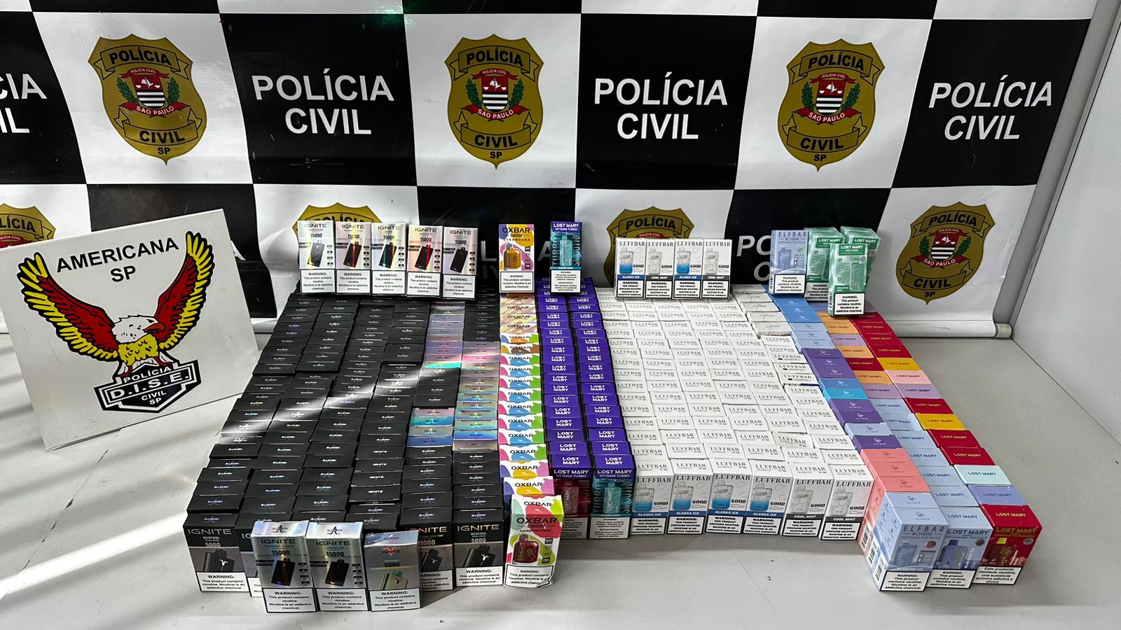 Dise encontra depósito com cigarros eletrônicos com óleo de maconha em Americana